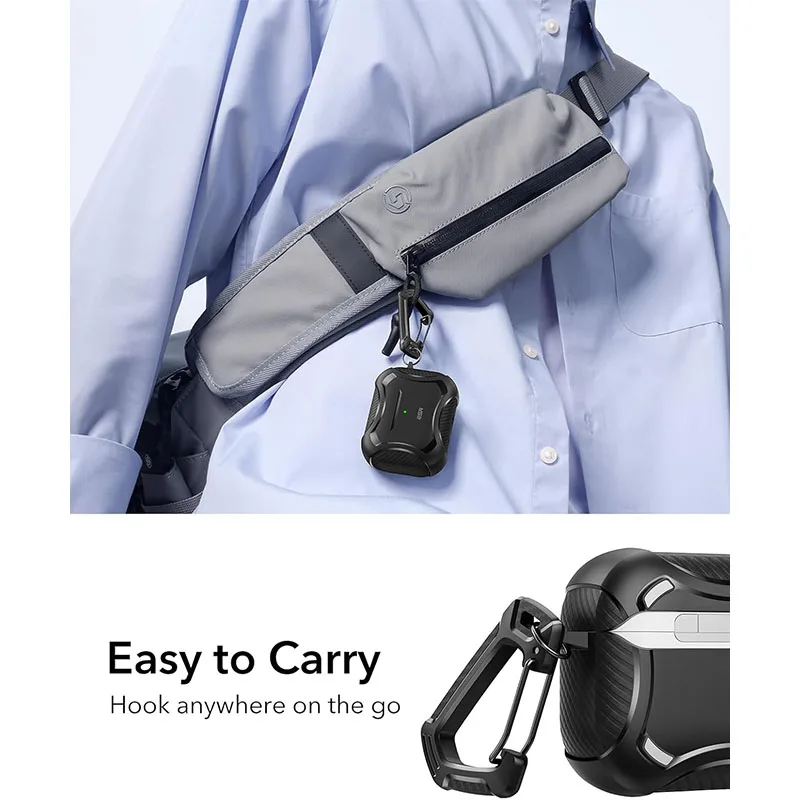 ESR รุ่น Cyber Tough Magnetic Case - เคส AirPods Pro 3 - สี Grey 3 ESR รุ่น Cyber Tough Magnetic Case - เคส AirPods Pro 3 - สี Grey - Image 3