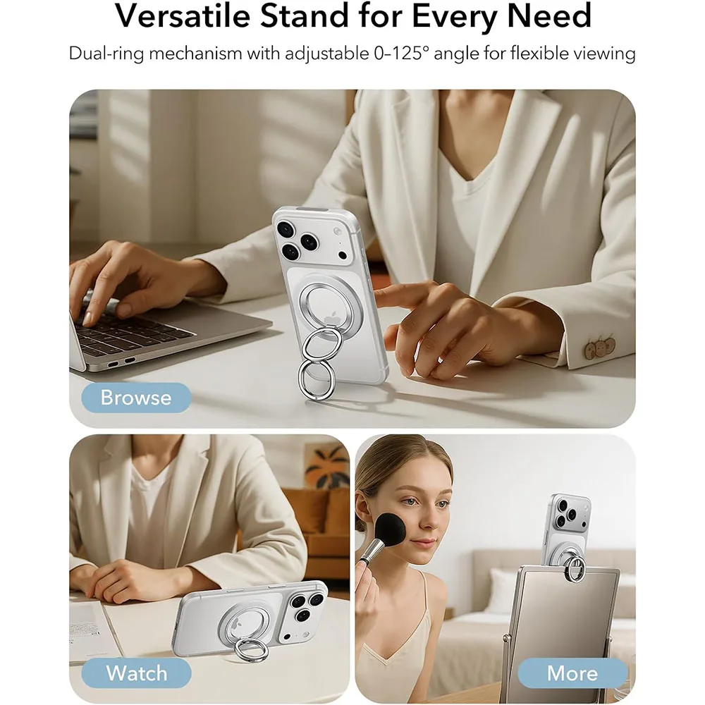 ESR รุ่น Dual-Side Magnetic Phone Grip Stand 360 - ขาตั้งแหวนแม่เหล็ก - สี White 6 ESR รุ่น Dual-Side Magnetic Phone Grip Stand 360 - ขาตั้งแหวนแม่เหล็ก - สี White - Image 6