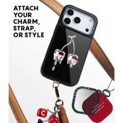 Casetify รุ่น Glaze Case with Magsafe - เคส iPhone 17 Pro Max - ลาย Chrome Cherry/Black