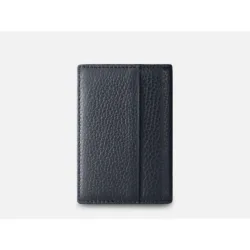 GRAMS(28) รุ่น 104 Fold-Out Wallet - กระเป๋าสตางค์ - สี Pebbled Navy Blue
