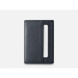 GRAMS(28) รุ่น 104 Fold-Out Wallet - กระเป๋าสตางค์ - สี Pebbled Navy Blue