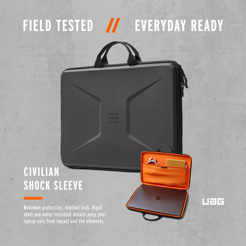 UAG รุ่น Civilian Shock Sleeve with Handle Sleeve (L) - กระเป๋ากันกระแทก ขนาด 16" - สี Black 9 UAG รุ่น Civilian Shock Sleeve with Handle Sleeve (L) - กระเป๋ากันกระแทก ขนาด 16" - สี Black - Image 9