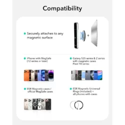 ESR รุ่น Dual-Side Magnetic Phone Grip Stand 360 - ขาตั้งแหวนแม่เหล็ก - สี Lavender 15 ESR รุ่น Dual-Side Magnetic Phone Grip Stand 360 - ขาตั้งแหวนแม่เหล็ก - สี Lavender