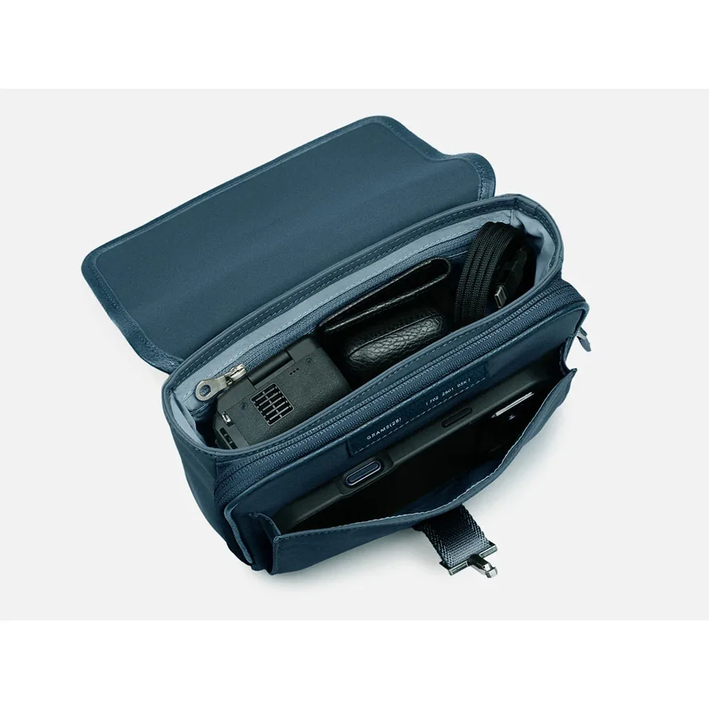 GRAMS(28) รุ่น 702 Urban Pack - กระเป๋าสะพายข้าง - สี Blue 4 GRAMS(28) รุ่น 702 Urban Pack - กระเป๋าสะพายข้าง - สี Blue - Image 4