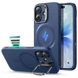 ESR รุ่น Cloud Soft with Stash Stand (Camera Control Button) - เคส iPhone 17 - สี Navy Blue