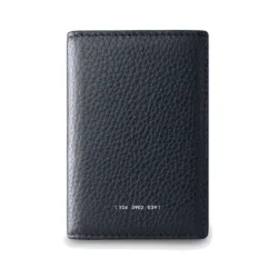 GRAMS(28) รุ่น 104 Fold-Out Wallet - กระเป๋าสตางค์ - สี Pebbled Navy Blue