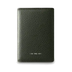 GRAMS(28) รุ่น 104 Fold-Out Wallet - กระเป๋าสตางค์ - สี Pebbled Dark Green
