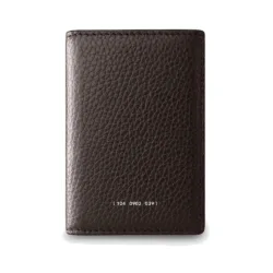 GRAMS(28) รุ่น 104 Fold-Out Wallet - กระเป๋าสตางค์ - สี Pebbled Dark Brown