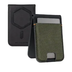 UAG รุ่น Metropolis Wallet - ที่เก็บบัตรติดหลังมือถือ - สี Kevlar Element Green