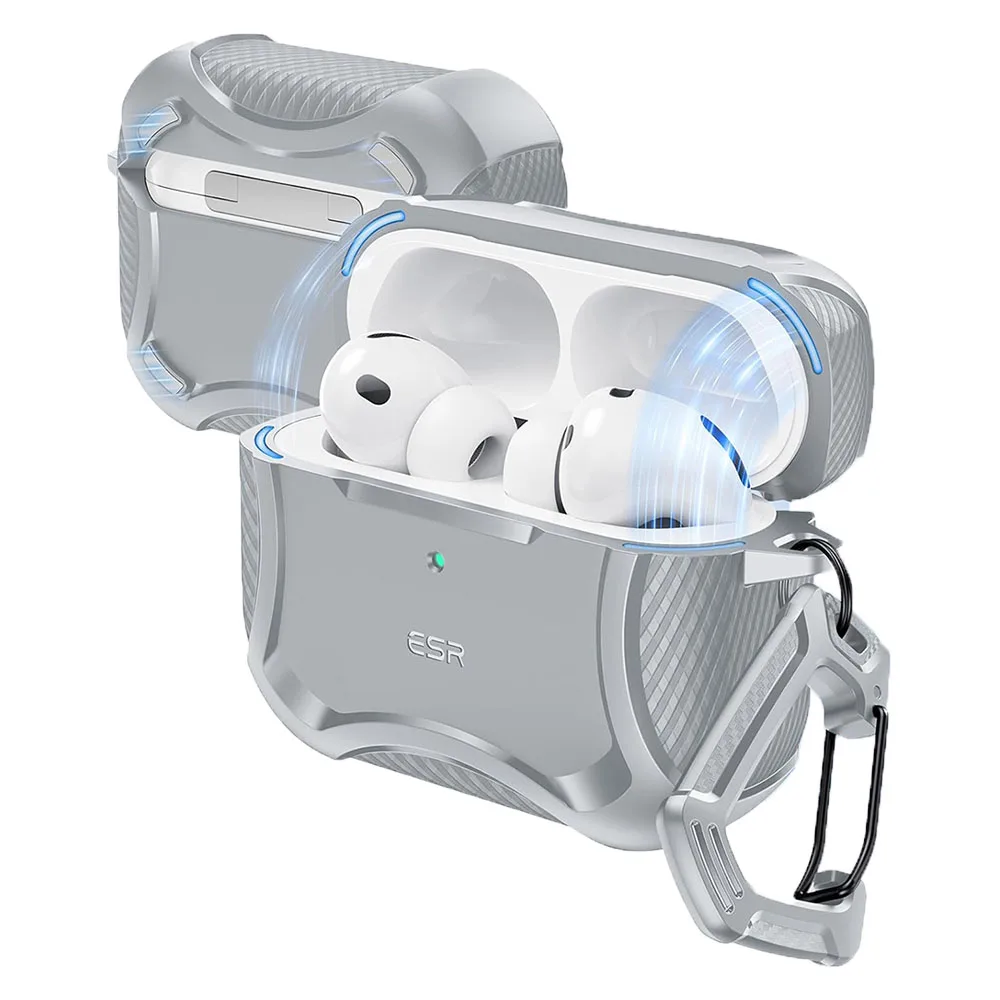 ESR รุ่น Cyber Tough Magnetic Case - เคส AirPods Pro 3 - สี Grey 1 ESR รุ่น Cyber Tough Magnetic Case - เคส AirPods Pro 3 - สี Grey