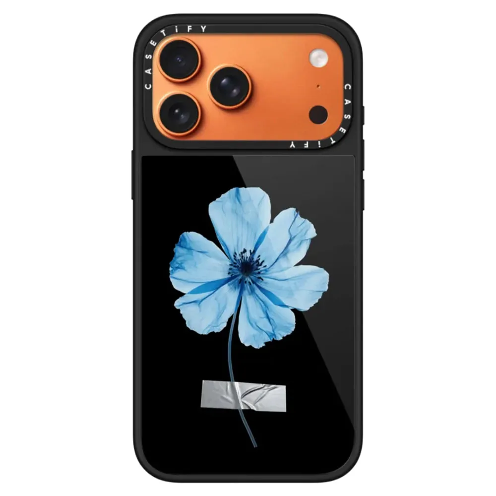 Casetify รุ่น Glaze Case with Magsafe - เคส iPhone 17 Pro Max - ลาย Blue Blossom/Black