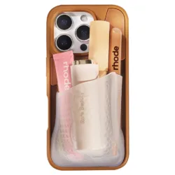 Ninja Labs รุ่น Flex Pouch® - เคส iPhone 16 Pro - สี Mocha/Clear