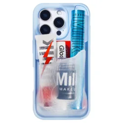 Ninja Labs รุ่น Flex Pouch® - เคส iPhone 16 Pro - สี Baby Blue/Clear