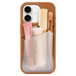 Ninja Labs รุ่น Flex Pouch® - เคส iPhone 17 - สี Mocha/Clear