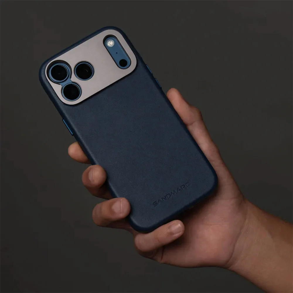 Sandmarc รุ่น Pro Leather Case - เคส iPhone 17 Pro Max - สี Navy 8 Sandmarc รุ่น Pro Leather Case - เคส iPhone 17 Pro Max - สี Navy - Image 8