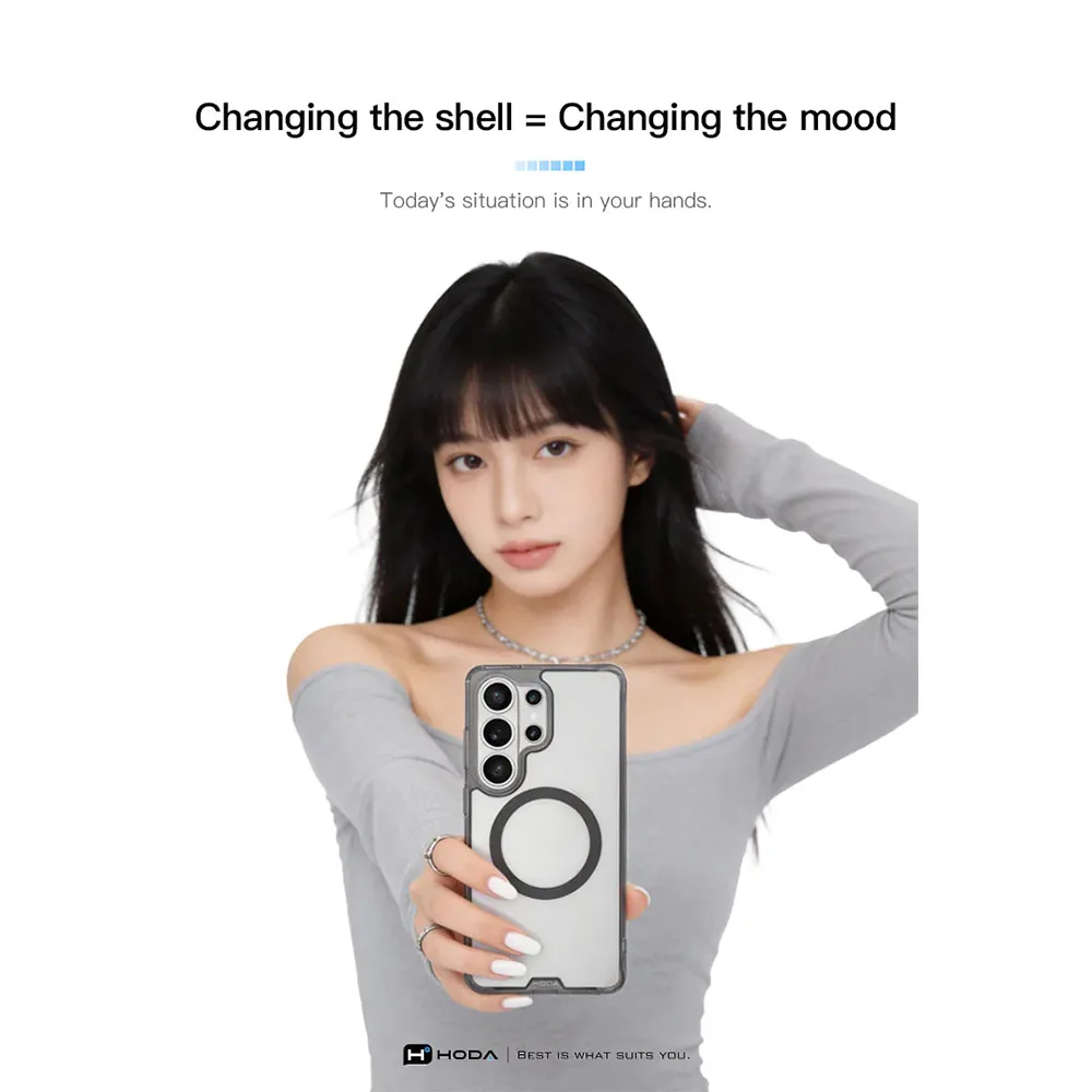 Hoda รุ่น Crystal Pro (Magnetic) - เคส Galaxy S26 Ultra - สี Clear 12 Hoda รุ่น Crystal Pro (Magnetic) - เคส Galaxy S26 Ultra - สี Clear - Image 12