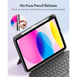 ESR รุ่น Flex Keyboard Case (Detachable) - เคส iPad 11" (A16/2025), iPad 10.9" (10th/2022) - สี Dark Gray (US Layout)
