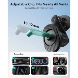 ESR รุ่น OmniLock Magnetic Car Mount (Air Vent) - แท่นวางมือถือติดช่องแอร์ในรถ - สี Black Carbon Fiber