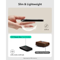 ESR รุ่น Classic Geo Card Holder (Find My) - กระเป๋าใส่บัตร - สี Twillingt black