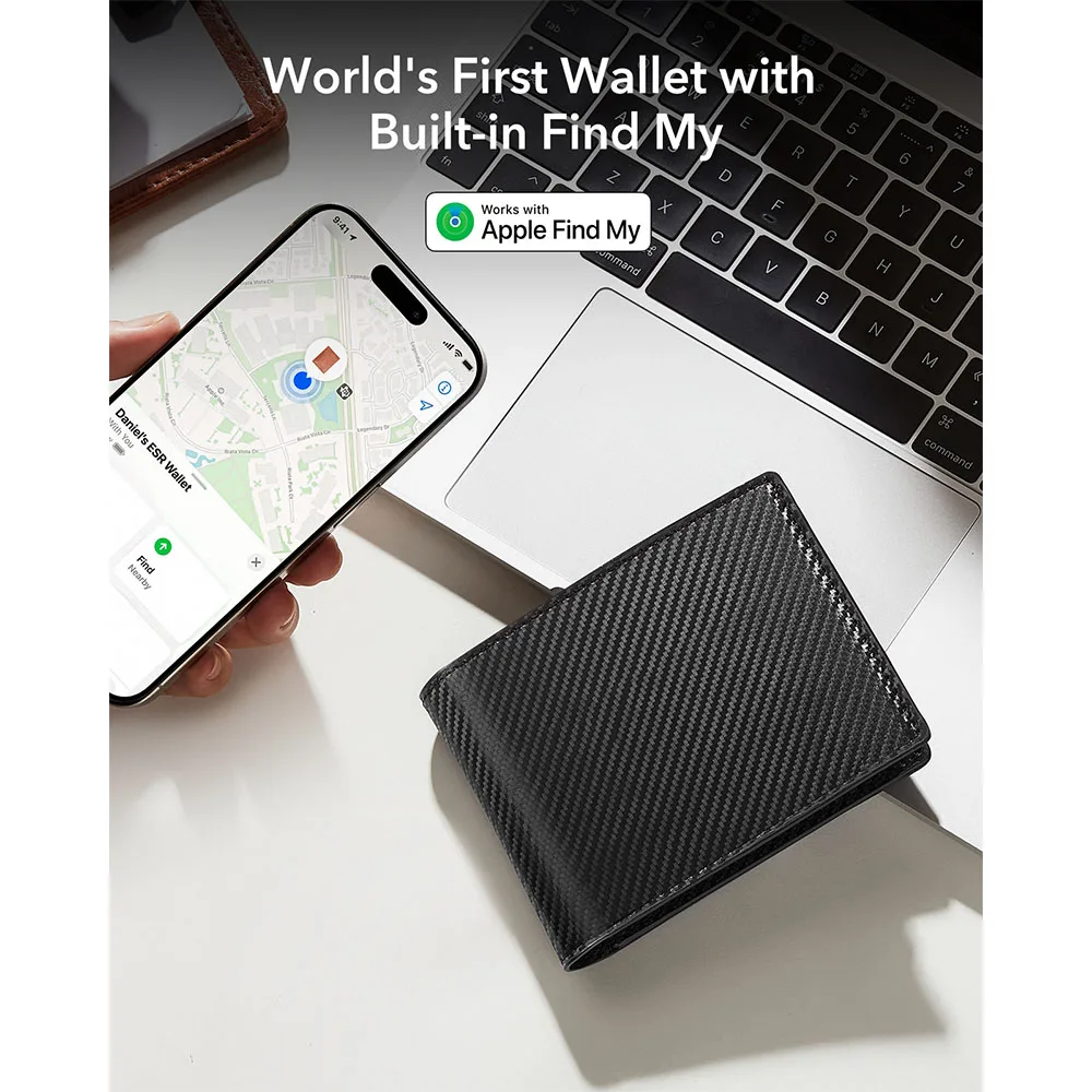 ESR รุ่น Geo Wallet (Find My) - กระเป๋าสตางค์ - สี Carbon Fiber 3 ESR รุ่น Geo Wallet (Find My) - กระเป๋าสตางค์ - สี Carbon Fiber - Image 3