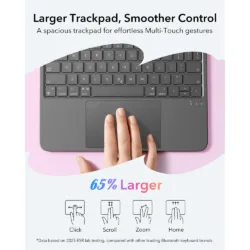 ESR รุ่น Flex Keyboard Case (Detachable) - เคส iPad 11" (A16/2025), iPad 10.9" (10th/2022) - สี Dark Gray (US Layout)