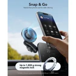 ESR รุ่น OmniLock Magnetic Car Mount (Suction Cup) - แท่นวางมือถือในรถ - สี Black Carbon Fiber