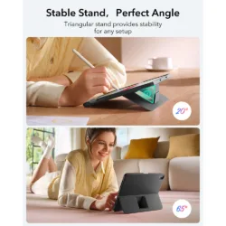 ESR รุ่น Flex Keyboard Case (Detachable) - เคส iPad 11" (A16/2025), iPad 10.9" (10th/2022) - สี Dark Gray (US Layout)