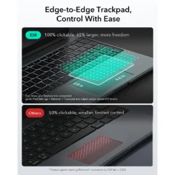 ESR รุ่น Shift Keyboard Case (Detachable) - เคส iPad Pro 13" (M5/M4) - สี Dark Gray (US Layout)