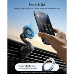 ESR รุ่น OmniLock Magnetic Car Mount (Air Vent) - แท่นวางมือถือติดช่องแอร์ในรถ - สี Black Carbon Fiber