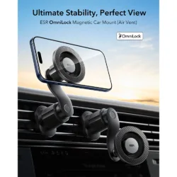 ESR รุ่น OmniLock Magnetic Car Mount (Air Vent) - แท่นวางมือถือติดช่องแอร์ในรถ - สี Black Carbon Fiber