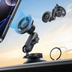 ESR รุ่น OmniLock Magnetic Car Mount (Suction Cup) - แท่นวางมือถือในรถ - สี Black Carbon Fiber