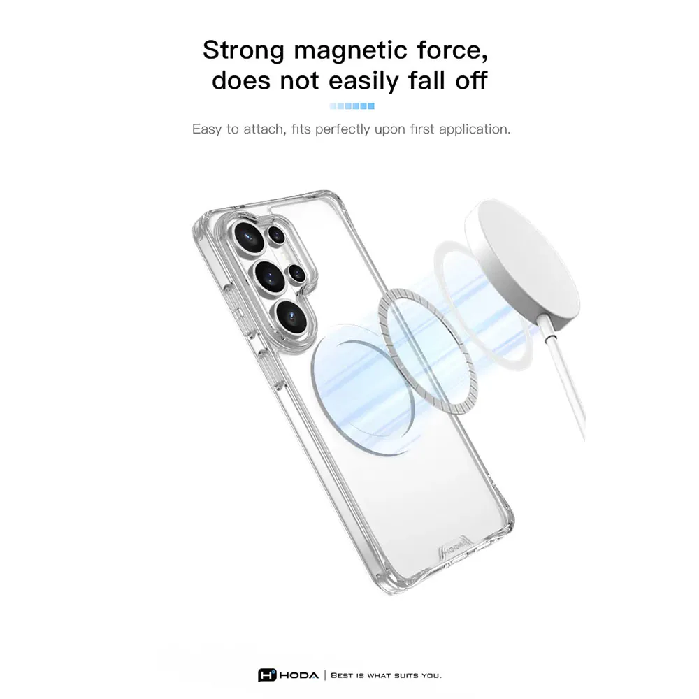 Hoda รุ่น Crystal Pro (Magnetic) - เคส Galaxy S26 Ultra - สี Clear 4 Hoda รุ่น Crystal Pro (Magnetic) - เคส Galaxy S26 Ultra - สี Clear - Image 4