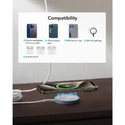 ESR รุ่น Qi2 Mini Wireless Charger (Halolock) - แท่นชาร์จไร้สาย - สี Silver