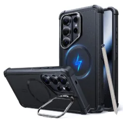 ESR รุ่น Cyber Tough Case with Stash Stand - เคส Galaxy S26 Ultra - สี Black