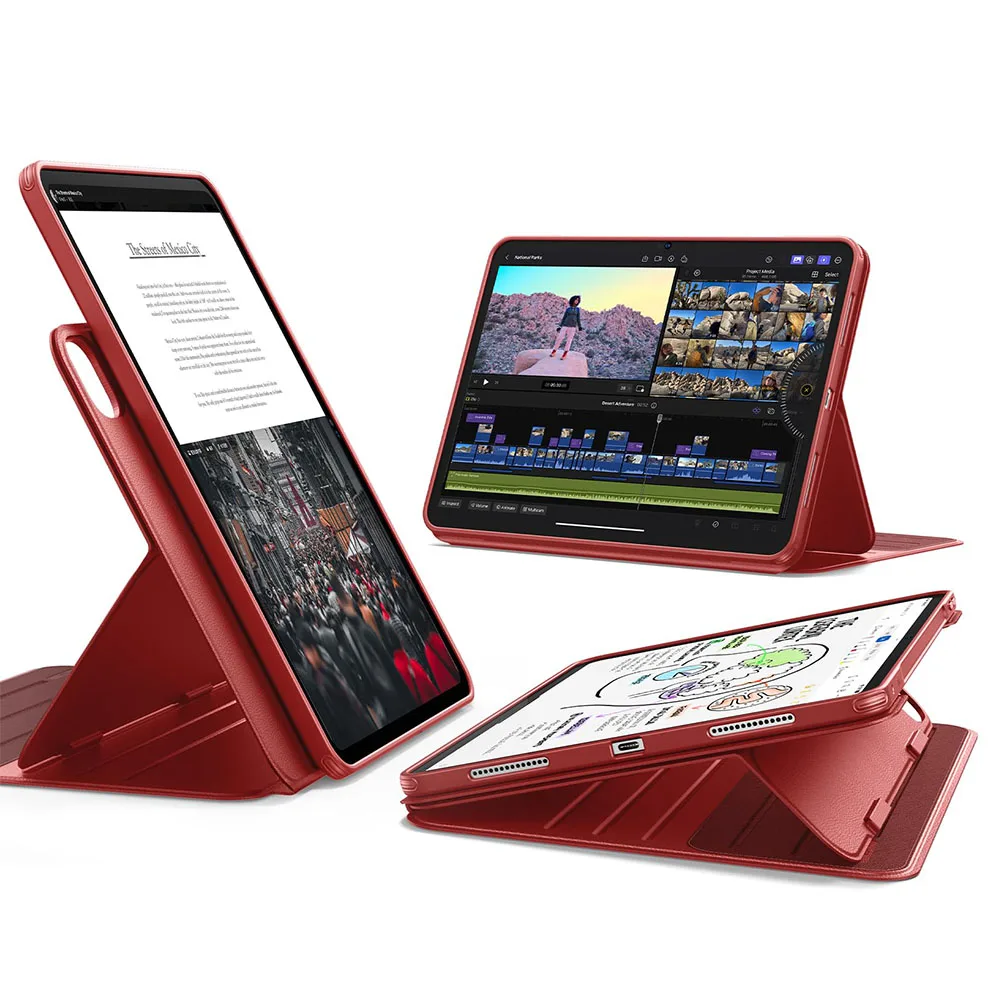 ESR รุ่น Rotating Shift Magnetic Case - เคส iPad Pro 11" (5th/2024) - สี Red 1 ESR รุ่น Rotating Shift Magnetic Case - เคส iPad Pro 11" (5th/2024) - สี Red