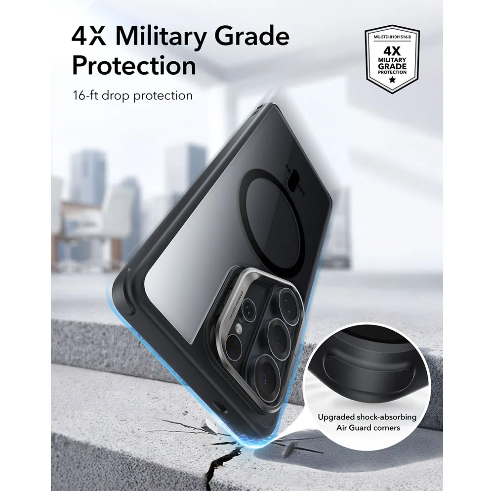 ESR รุ่น Classic Hybrid Case with Stash Stand - เคส Galaxy S26 Ultra - สี Clear Black 4 ESR รุ่น Classic Hybrid Case with Stash Stand - เคส Galaxy S26 Ultra - สี Clear Black - Image 4