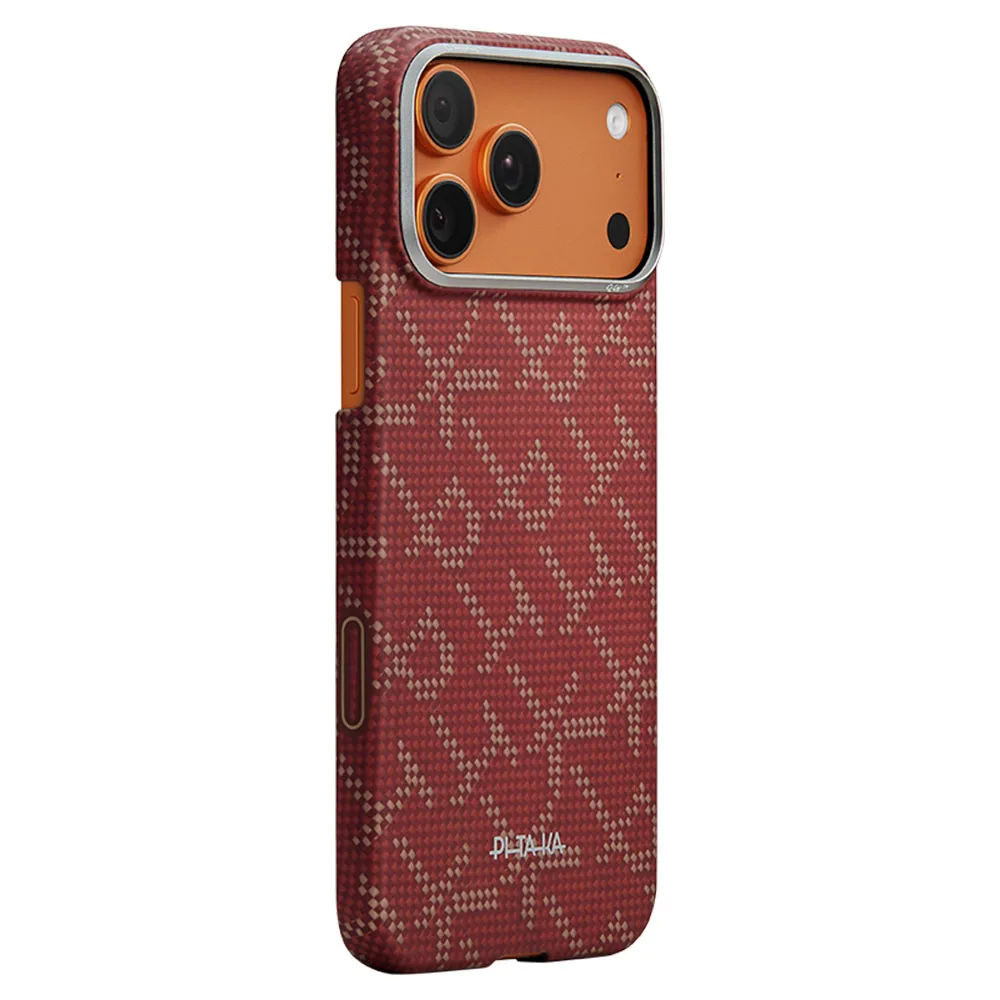 Pitaka รุ่น Ultra-Slim Case - เคส iPhone 17 Pro Max - สี Red/Gold 1 Pitaka รุ่น Ultra-Slim Case - เคส iPhone 17 Pro Max - สี Red/Gold