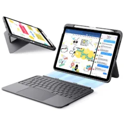 ESR รุ่น Flex Keyboard Case (Detachable) - เคส iPad 11" (A16/2025), iPad 10.9" (10th/2022) - สี Dark Gray (US Layout)