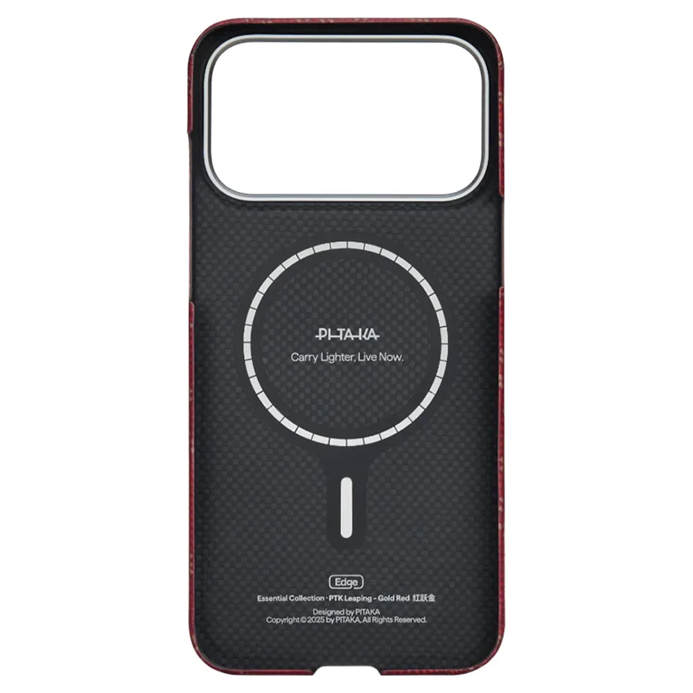 Pitaka รุ่น Ultra-Slim Case - เคส iPhone 17 Pro Max - สี Red/Gold 3 Pitaka รุ่น Ultra-Slim Case - เคส iPhone 17 Pro Max - สี Red/Gold - Image 3