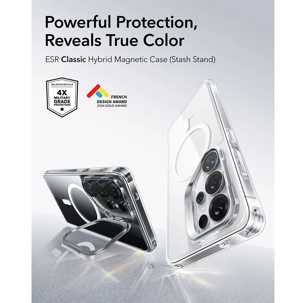 ESR รุ่น Classic Hybrid Case with Stash Stand - เคส Galaxy S26 Ultra - สี Clear 2 ESR รุ่น Classic Hybrid Case with Stash Stand - เคส Galaxy S26 Ultra - สี Clear - Image 2
