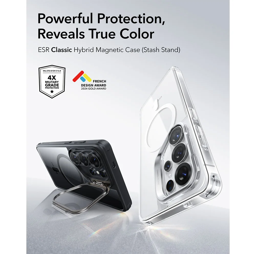 ESR รุ่น Classic Hybrid Case with Stash Stand - เคส Galaxy S26 Ultra - สี Clear Black 2 ESR รุ่น Classic Hybrid Case with Stash Stand - เคส Galaxy S26 Ultra - สี Clear Black - Image 2