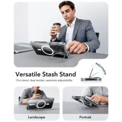 ESR รุ่น Classic Hybrid Case with Stash Stand - เคส Galaxy S26 - สี Clear