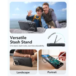 ESR รุ่น Cyber Tough Case with Stash Stand - เคส Galaxy S26 Ultra - สี Black 13 ESR รุ่น Cyber Tough Case with Stash Stand - เคส Galaxy S26 Ultra - สี Black