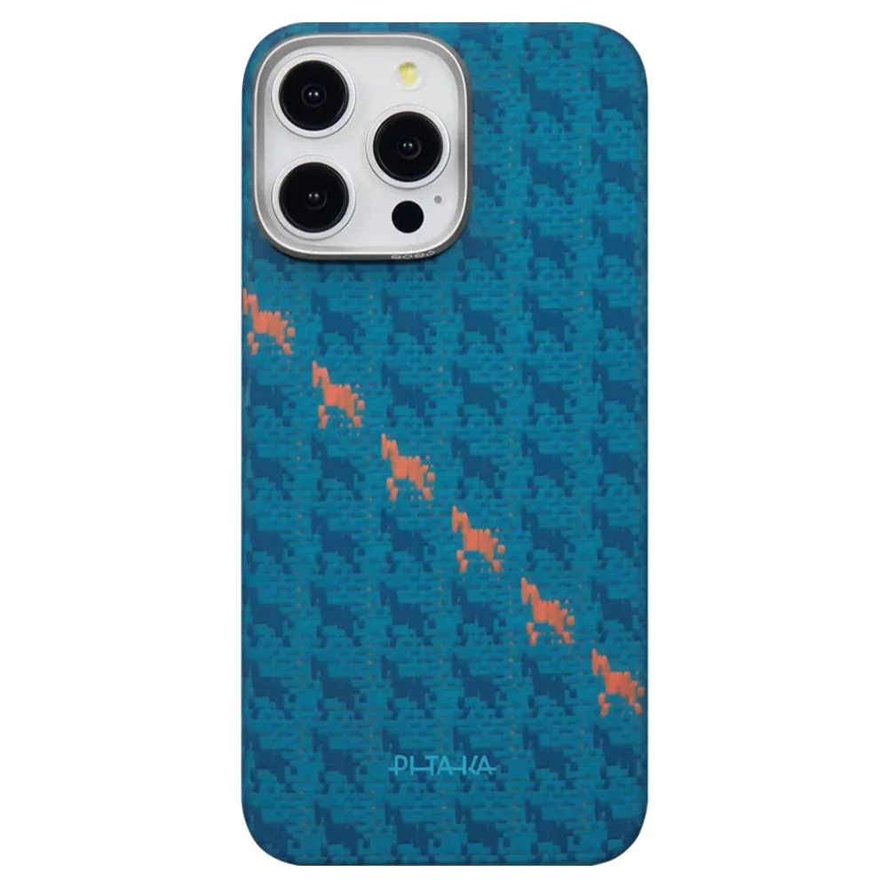Pitaka รุ่น Happiness Rides Edge Case (PitaTap™) - เคส iPhone 16 Pro Max - สี Indigo 2 Pitaka รุ่น Happiness Rides Edge Case (PitaTap™) - เคส iPhone 16 Pro Max - สี Indigo - Image 2