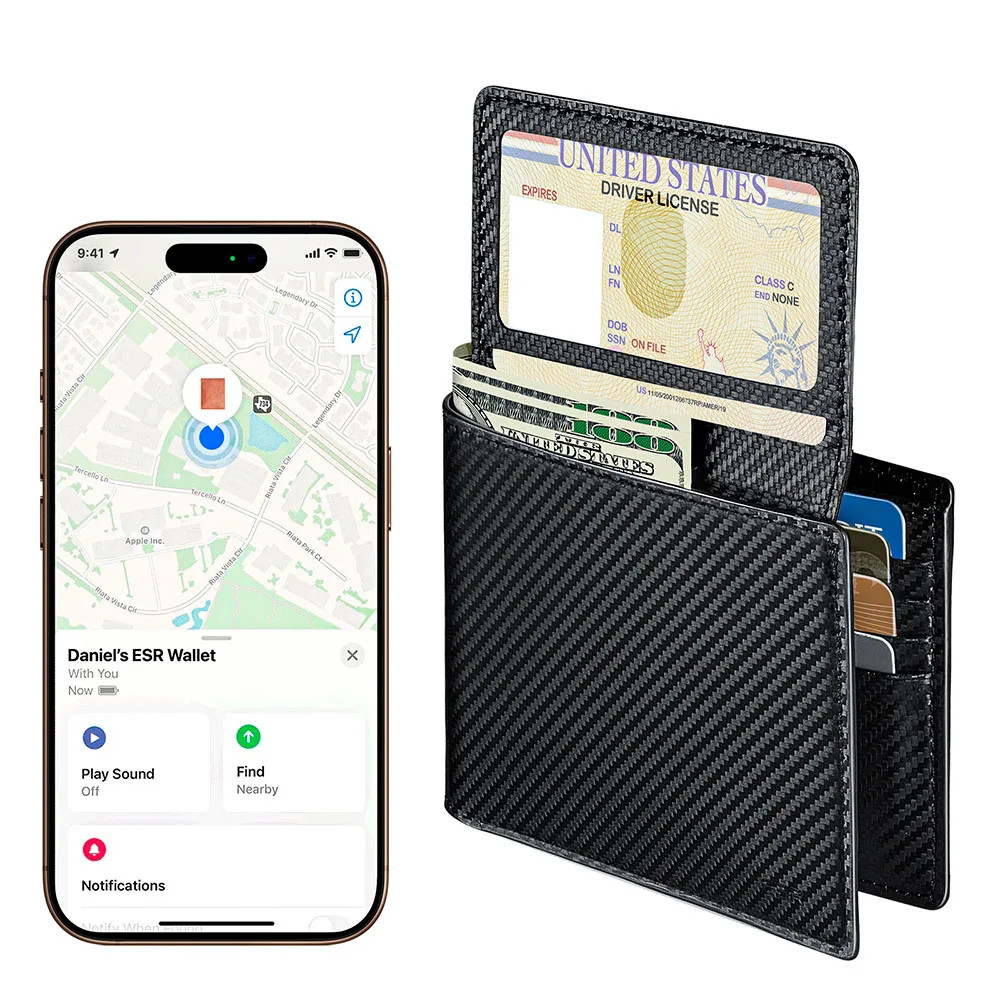 ESR รุ่น Geo Wallet (Find My) - กระเป๋าสตางค์ - สี Carbon Fiber 2 ESR รุ่น Geo Wallet (Find My) - กระเป๋าสตางค์ - สี Carbon Fiber - Image 2
