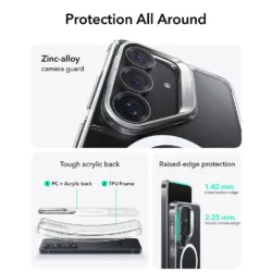 ESR รุ่น Classic Hybrid Case with Stash Stand - เคส Galaxy S26 - สี Clear