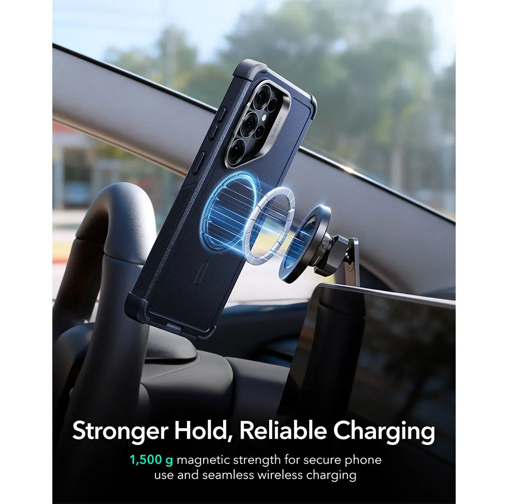 ESR รุ่น Cyber Tough Case with Stash Stand - เคส Galaxy S26 Ultra - สี Blue 6 ESR รุ่น Cyber Tough Case with Stash Stand - เคส Galaxy S26 Ultra - สี Blue - Image 6