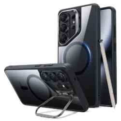 ESR รุ่น Classic Hybrid Case with Stash Stand - เคส Galaxy S26 Ultra - สี Clear Black