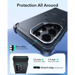 ESR รุ่น Cyber Tough Case with Stash Stand - เคส Galaxy S26 Ultra - สี Black 11 ESR รุ่น Cyber Tough Case with Stash Stand - เคส Galaxy S26 Ultra - สี Black