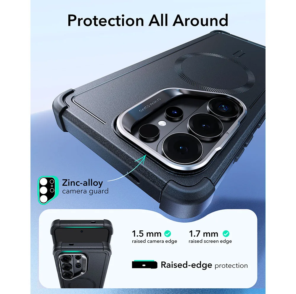 ESR รุ่น Cyber Tough Case with Stash Stand - เคส Galaxy S26 Ultra - สี Black 5 ESR รุ่น Cyber Tough Case with Stash Stand - เคส Galaxy S26 Ultra - สี Black - Image 5